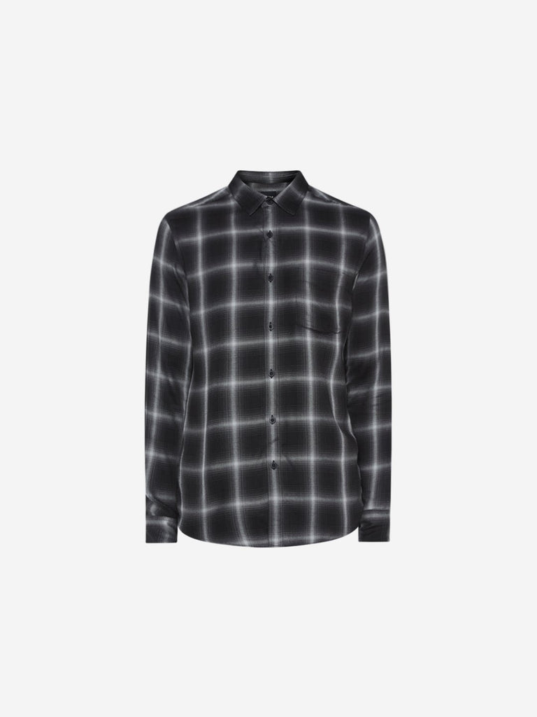 Nuon Black Checkered Slim Fit Shirt