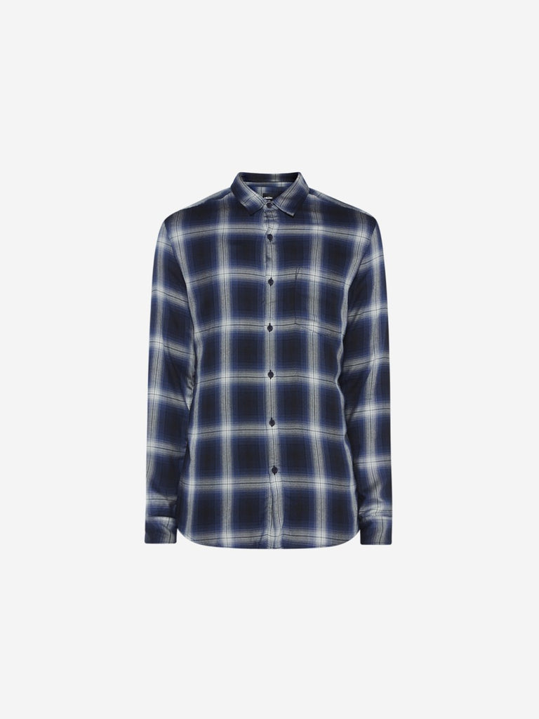 Nuon Navy Checkered Slim Fit Shirt