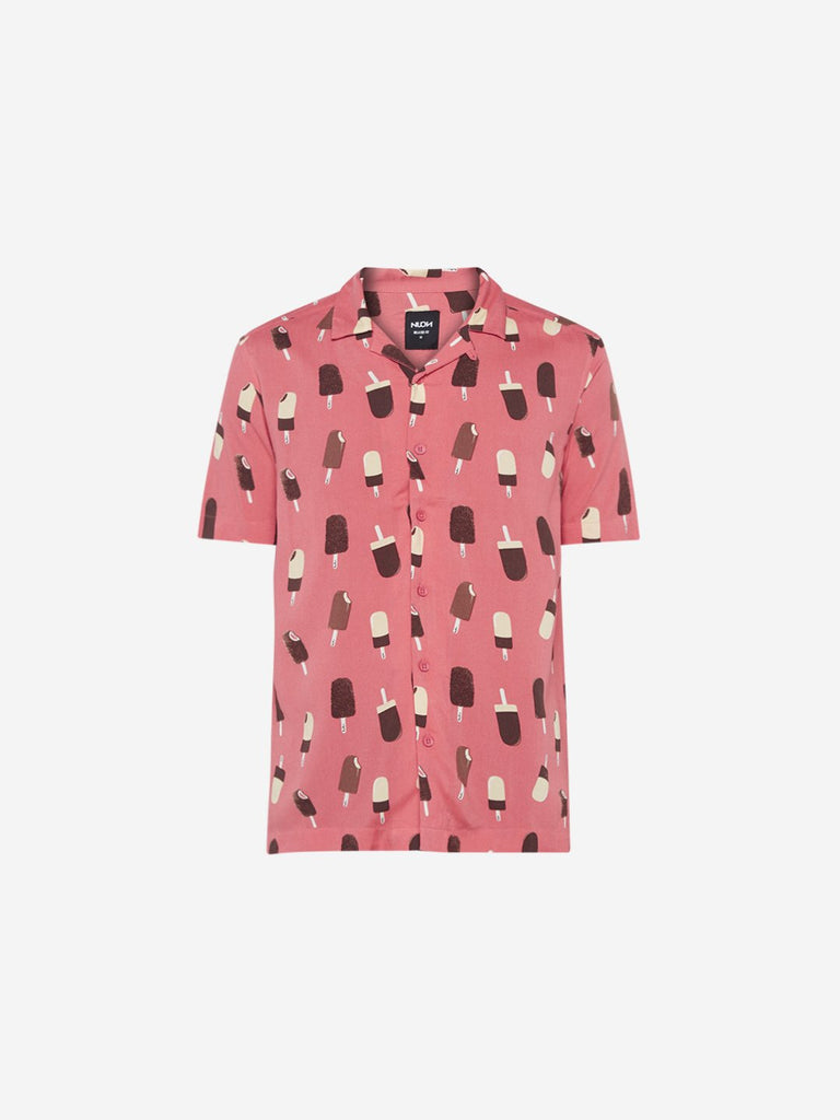 Nuon Pink Relaxed Fit Ice-cream Print Shirt