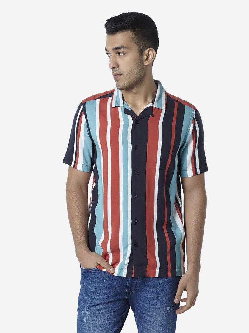 Nuon Multicolour Striped Relaxed Fit Shirt