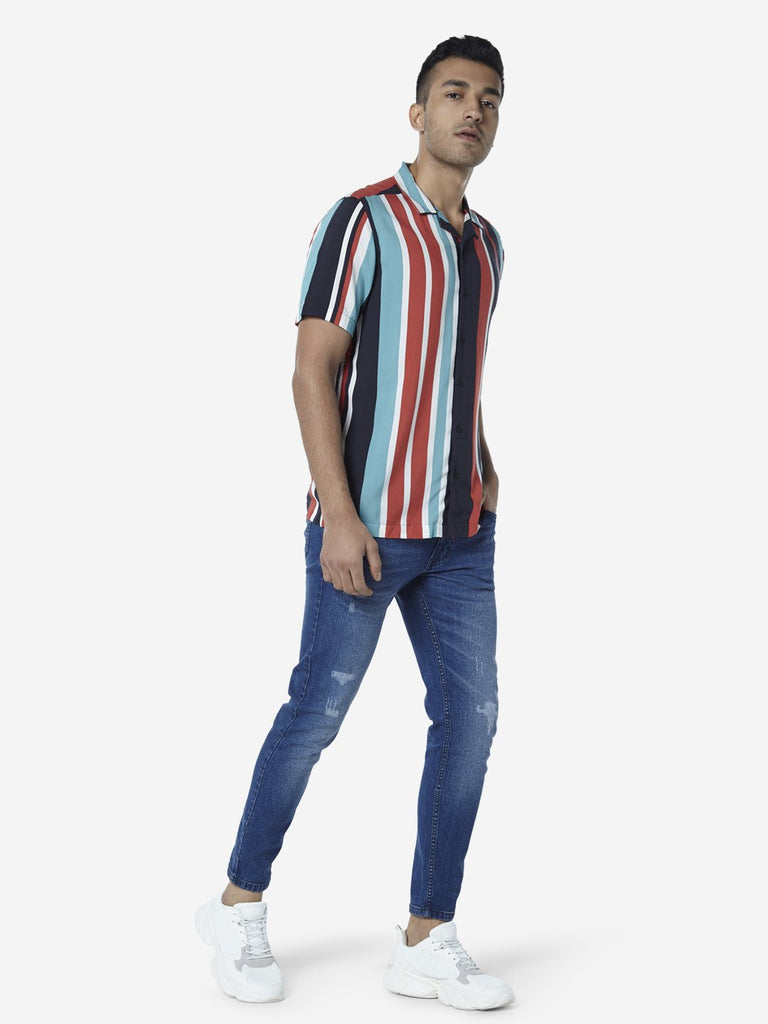 Nuon Multicolour Striped Relaxed Fit Shirt
