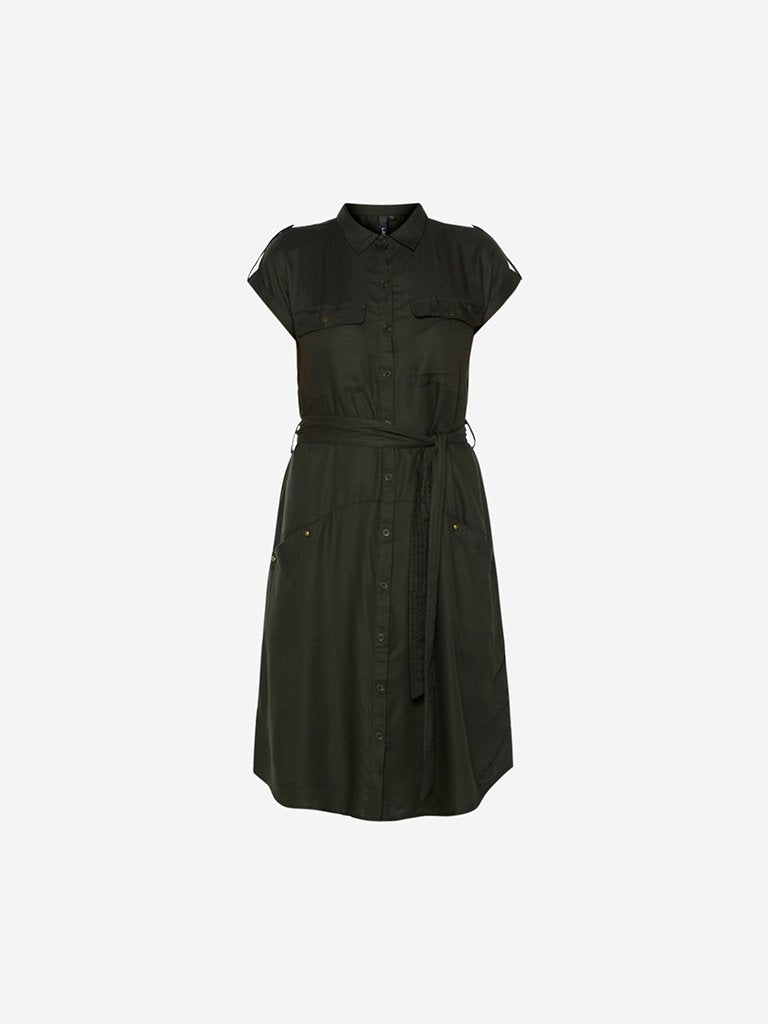 LOV Khaki Shirtdress With Belt