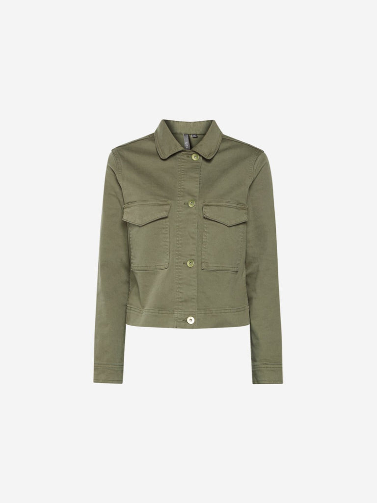 LOV Sage Green Denim Shanaya Crop Jacket