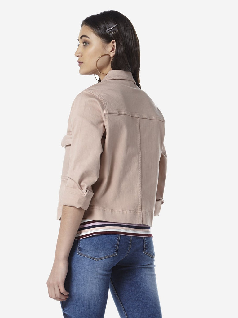 LOV Dull Pink Shanaya Denim Jacket