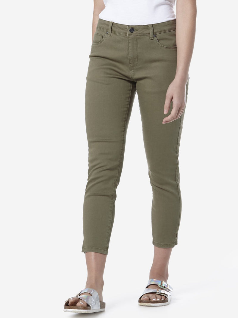 LOV Sage Green Cropped Joy Jeans