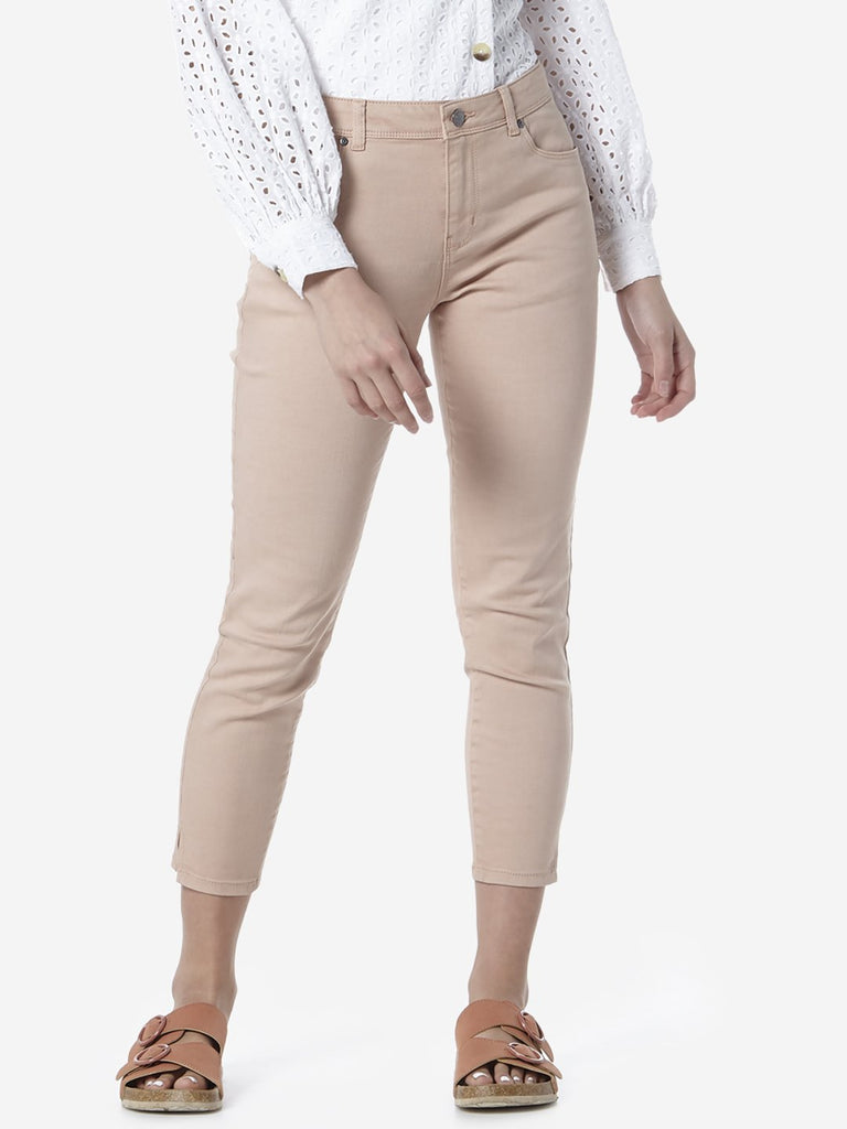 LOV Peach Cropped Joy Jeans