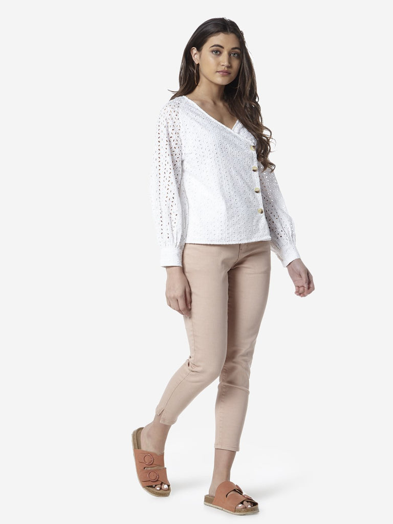 LOV Peach Cropped Joy Jeans