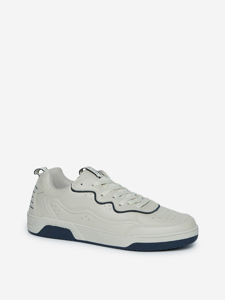 SOLEPLAY Off White Panel Detailed Sneakers