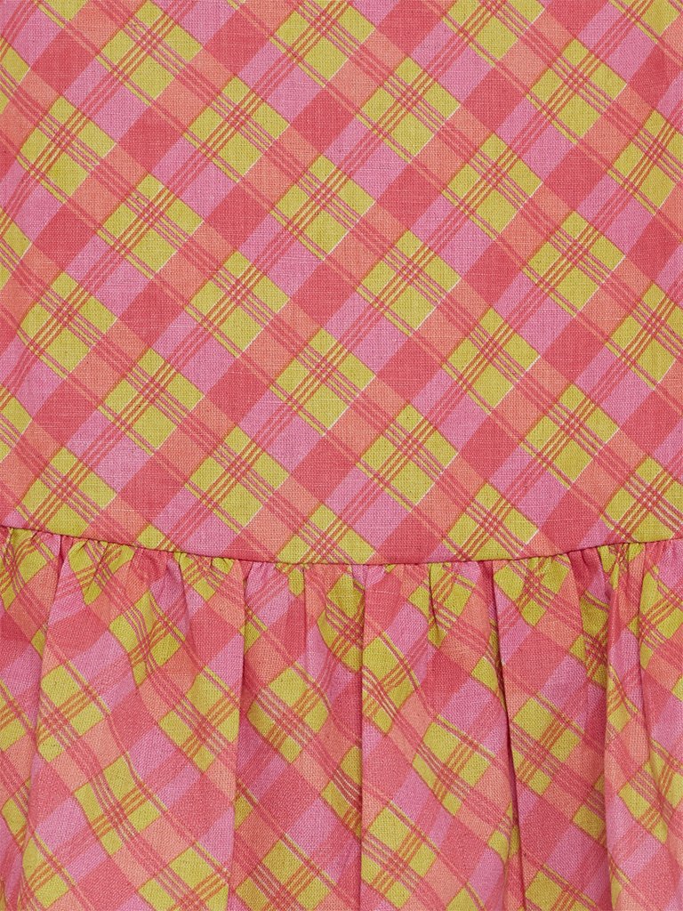 Utsa Kids Multicolour Checked Dress