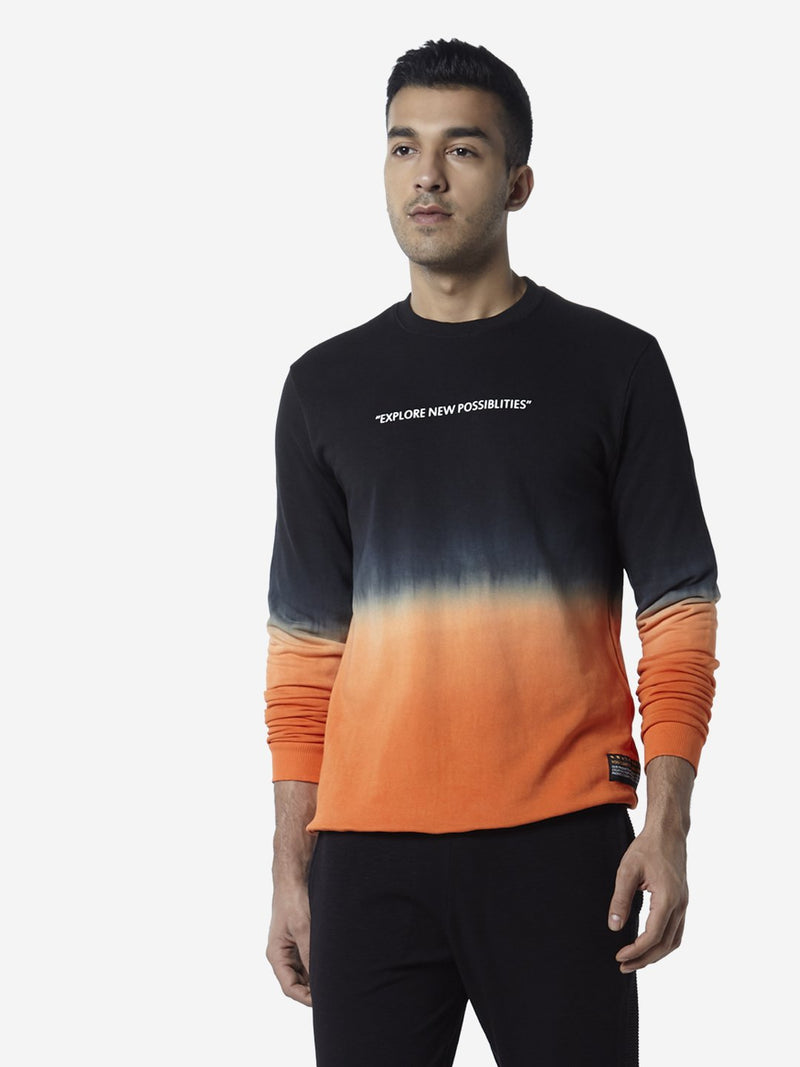 Studiofit Black Text Design Sweatshirt