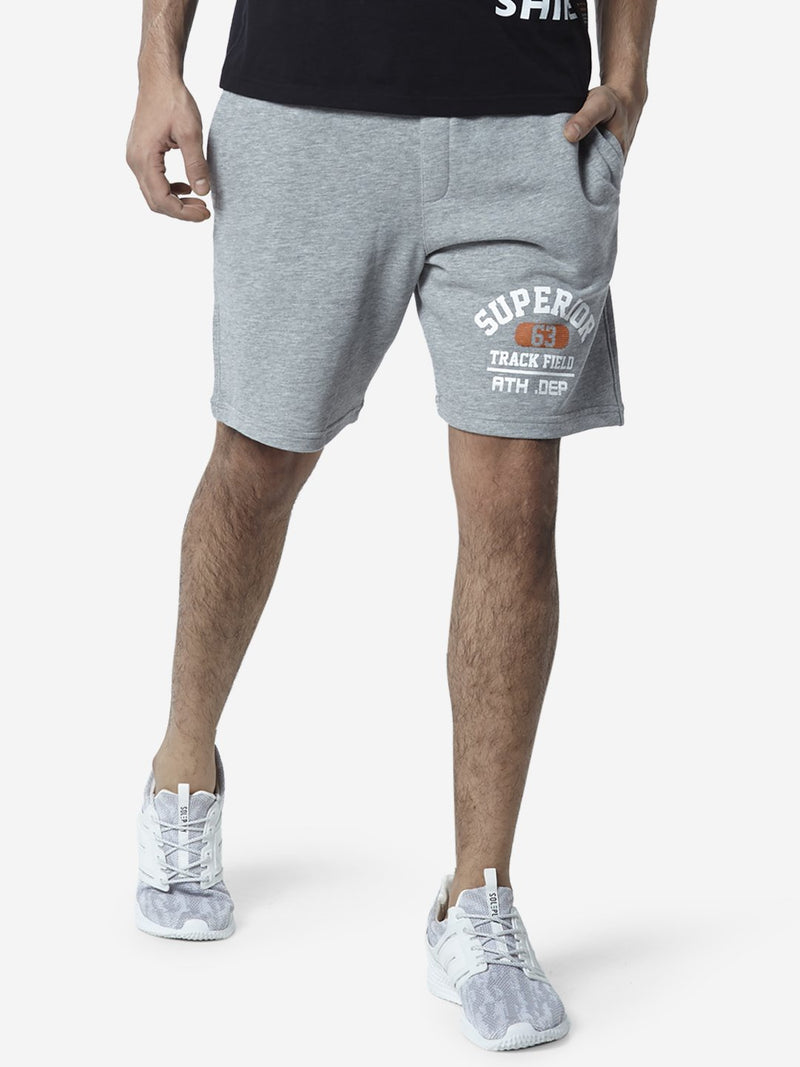 Studiofit Grey Slim Fit Shorts