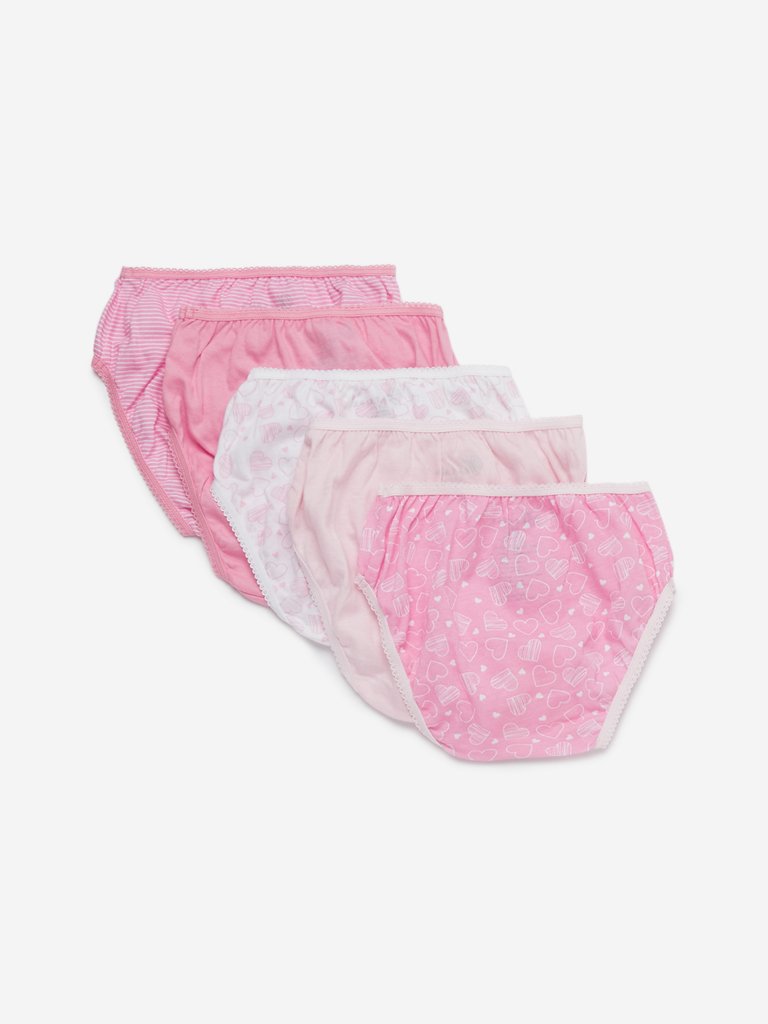 HOP Kids Pink Briefs Pack Of Five