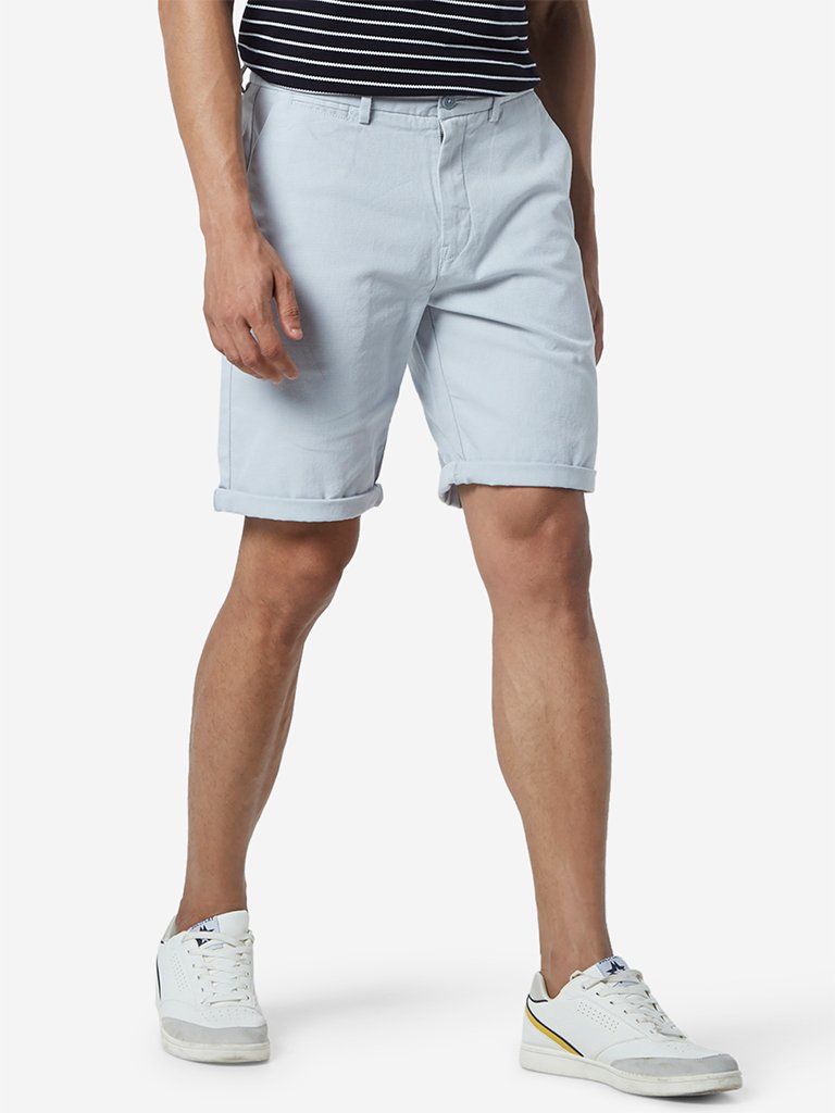 Ascot Light Grey Relaxed Fit Shorts