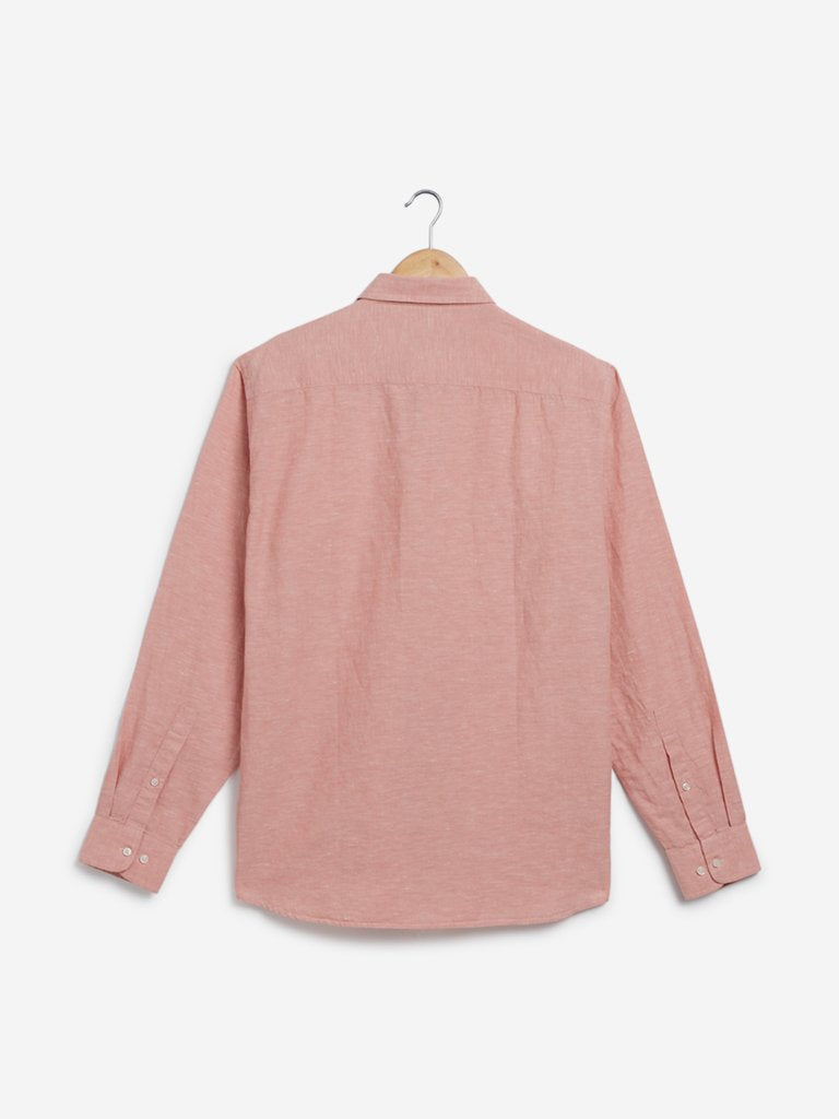 Ascot Coral Full-Sleeved Relaxed Fit Shirt