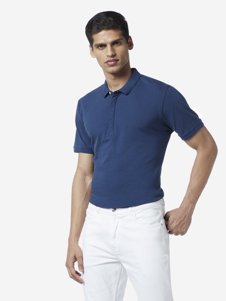 Ascot Indigo Slim Fit Polo T-Shirt