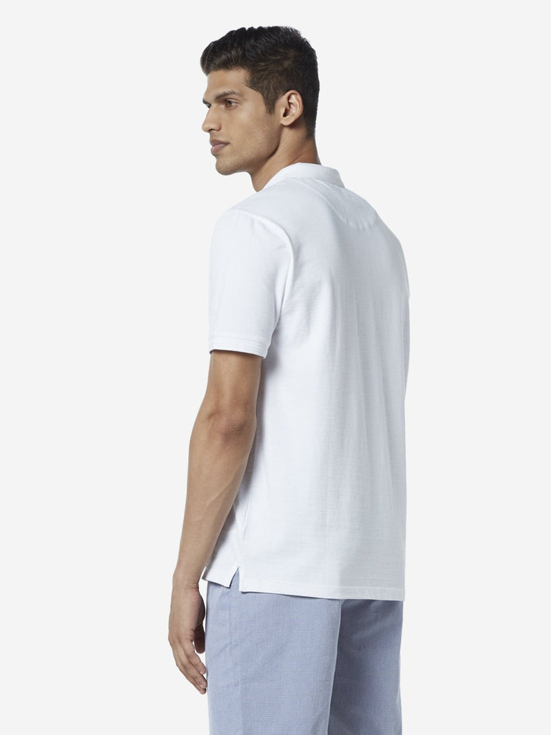 Ascot White Slim Fit Polo T-Shirt