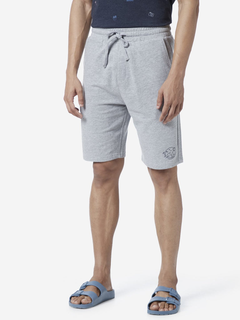 WES Lounge Grey Relaxed Fit Nautical Shorts