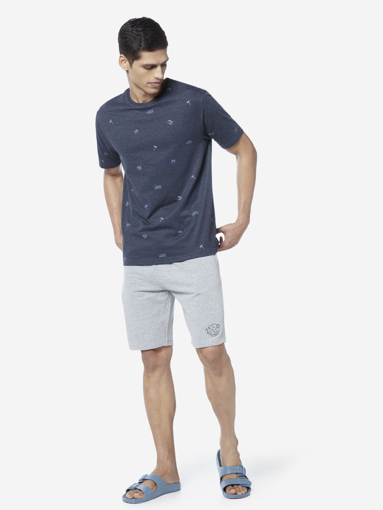 WES Lounge Grey Relaxed Fit Nautical Shorts
