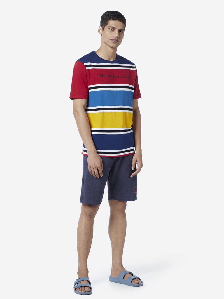 WES Lounge Navy Relaxed Fit Nautical Shorts