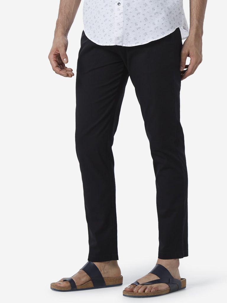 ETA Black Slim Fit Chinos