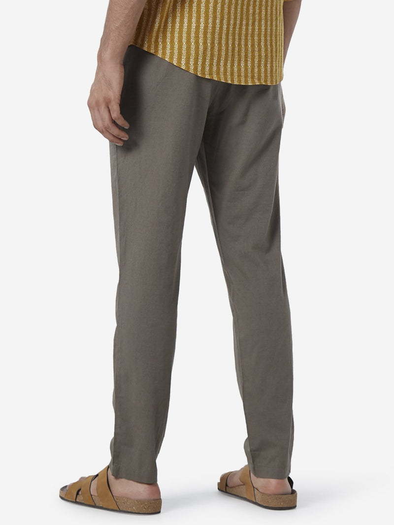 ETA Taupe Slim Fit Chinos