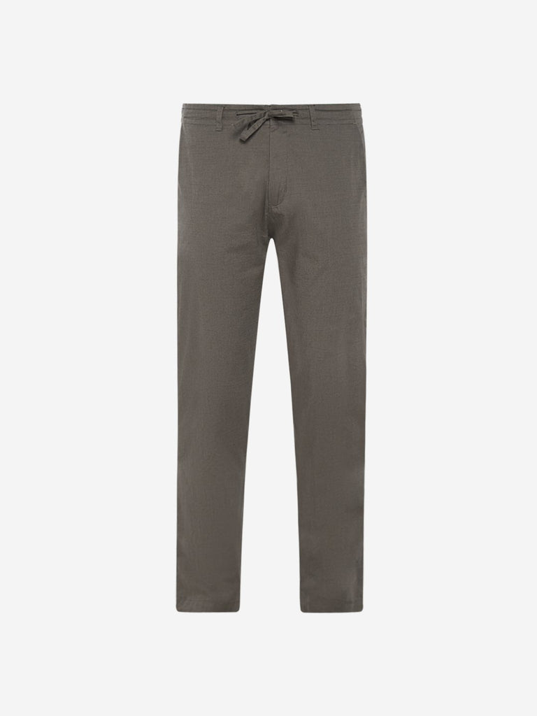 ETA Taupe Slim Fit Chinos