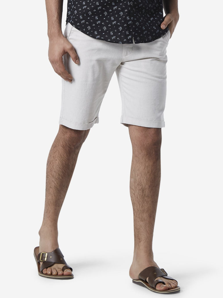 ETA Off White Slim Fit Shorts