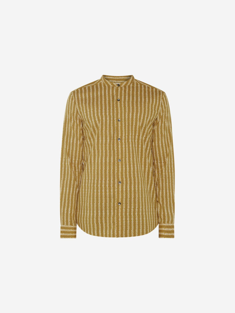 ETA Mustard Resort Fit Printed Shirt