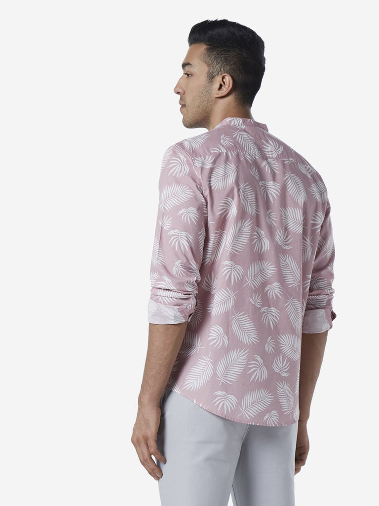 ETA Pink Resort Fit Leaf Pattern Shirt
