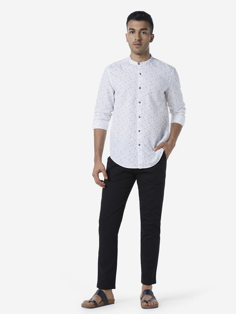 ETA White Printed Resort Fit Shirt