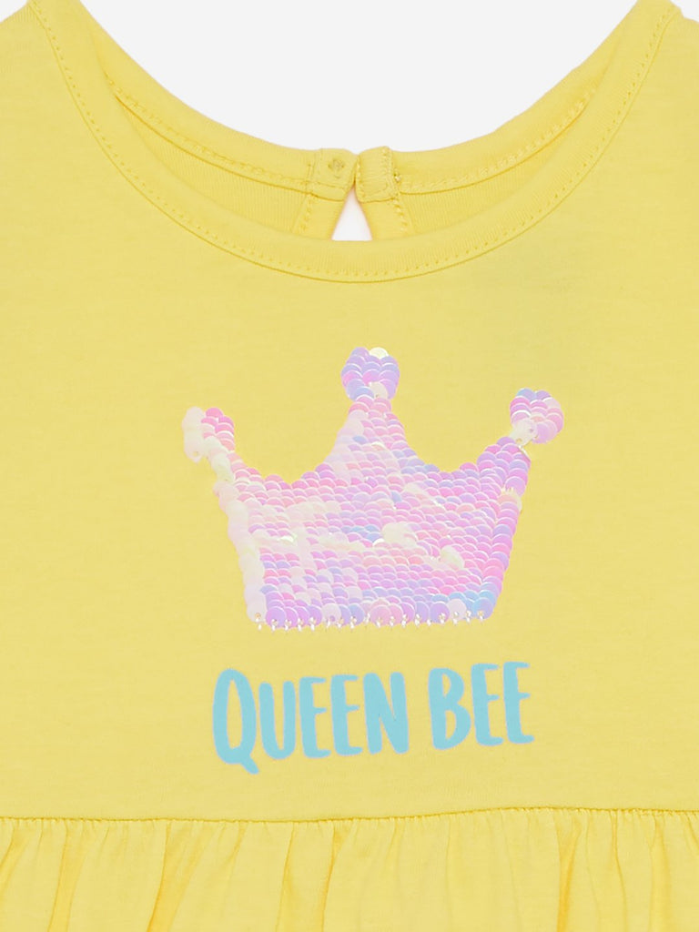 Baby HOP Green Honeybee Print Dress Set Of Two