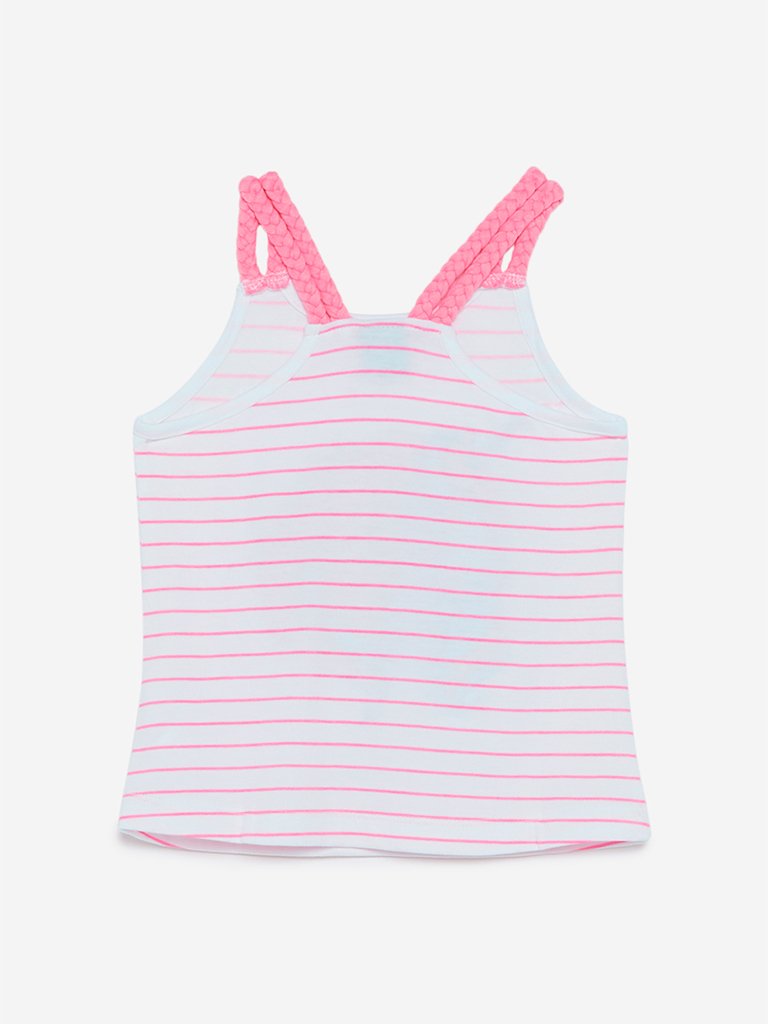 HOP Kids Neon Pink Sequin Unicorn Top