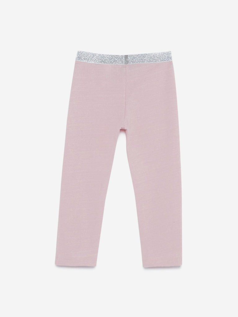 HOP Kids Pink Striped Leggings