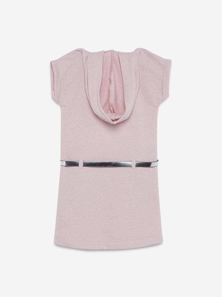 HOP Kids Light Pink Karen Dress With Belt