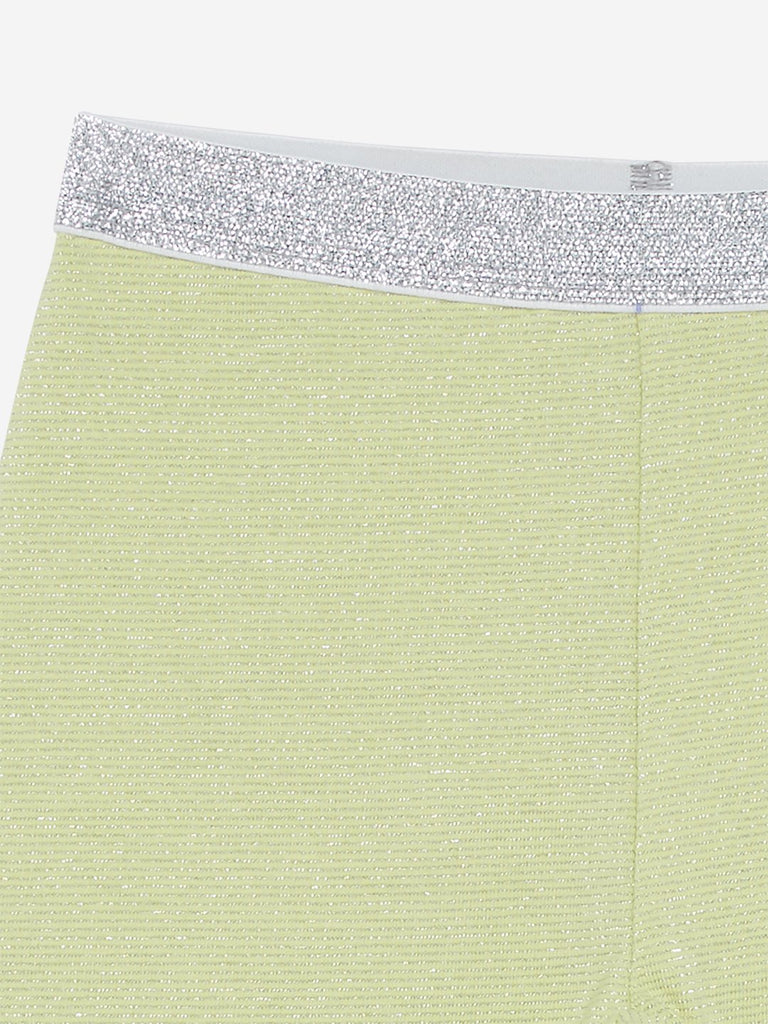 HOP Kids Lime Green Striped Leggings