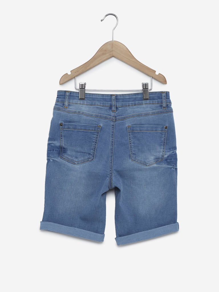 Y&F Kids Blue Denim Nexus Shorts