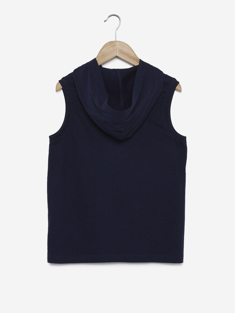 Y&F Kids Navy Hooded Tank T-Shirt