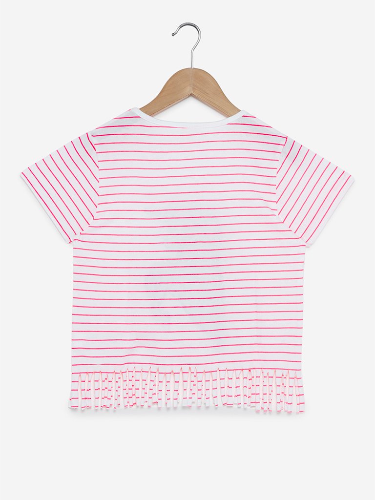 Y&F Kids White Sequinned Frida Top