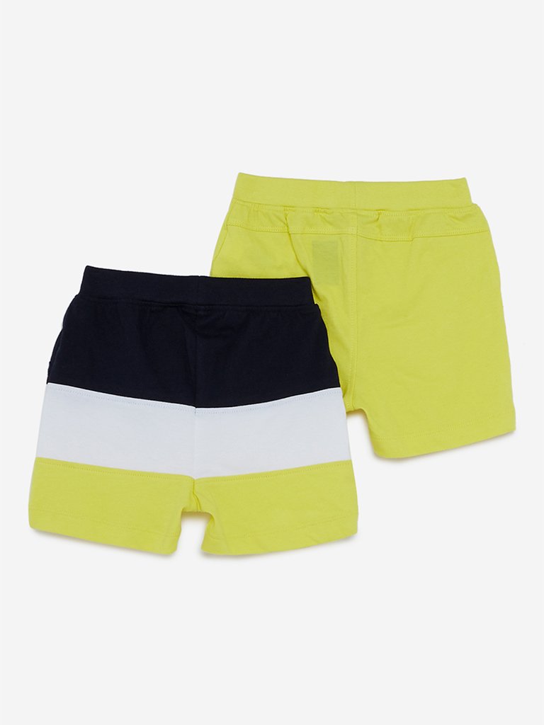 Baby HOP Neon Yellow Epic Shorts Set Of Two