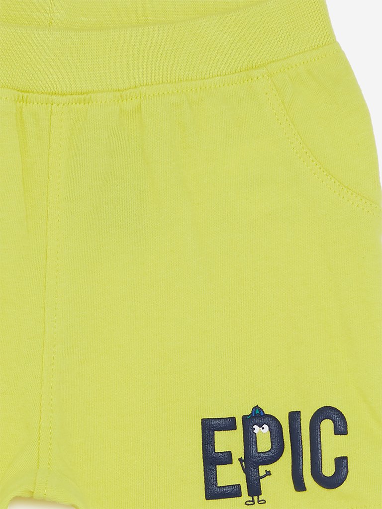 Baby HOP Neon Yellow Epic Shorts Set Of Two