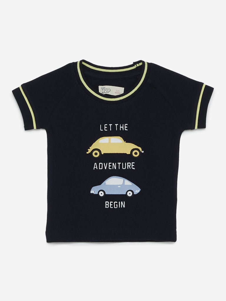 Baby HOP Navy Car Print Zohan T-Shirt