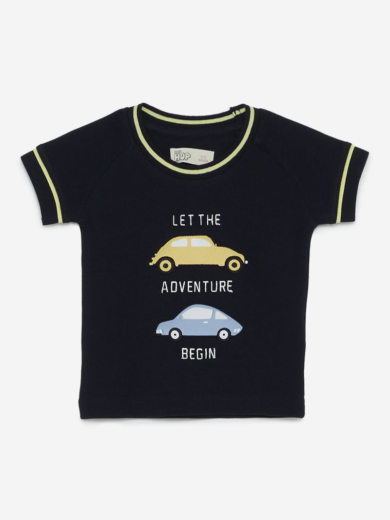Baby HOP Navy Car Print Zohan T-Shirt