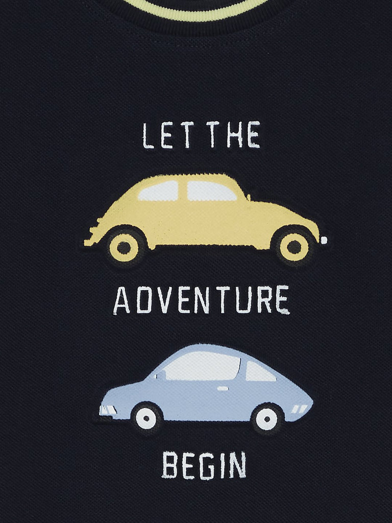 Baby HOP Navy Car Print Zohan T-Shirt