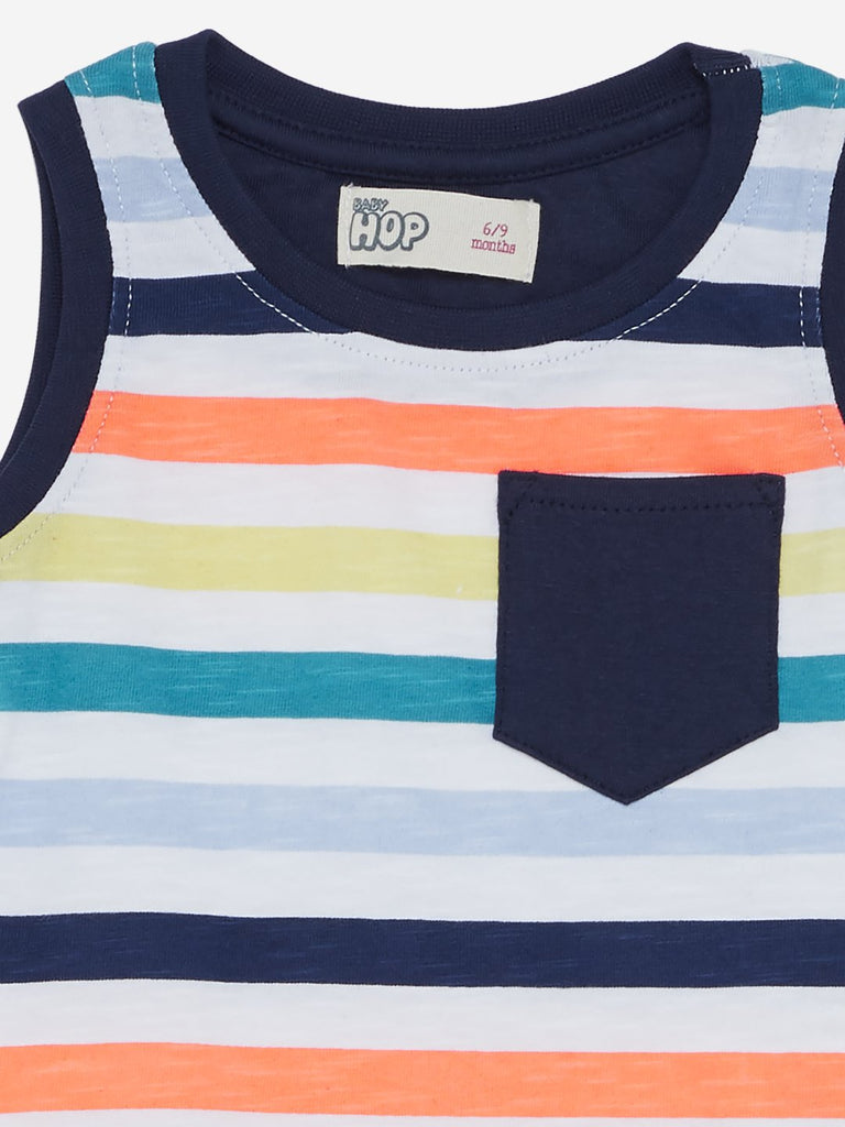 Baby HOP Multicolour Striped Hollie Tank T-Shirt