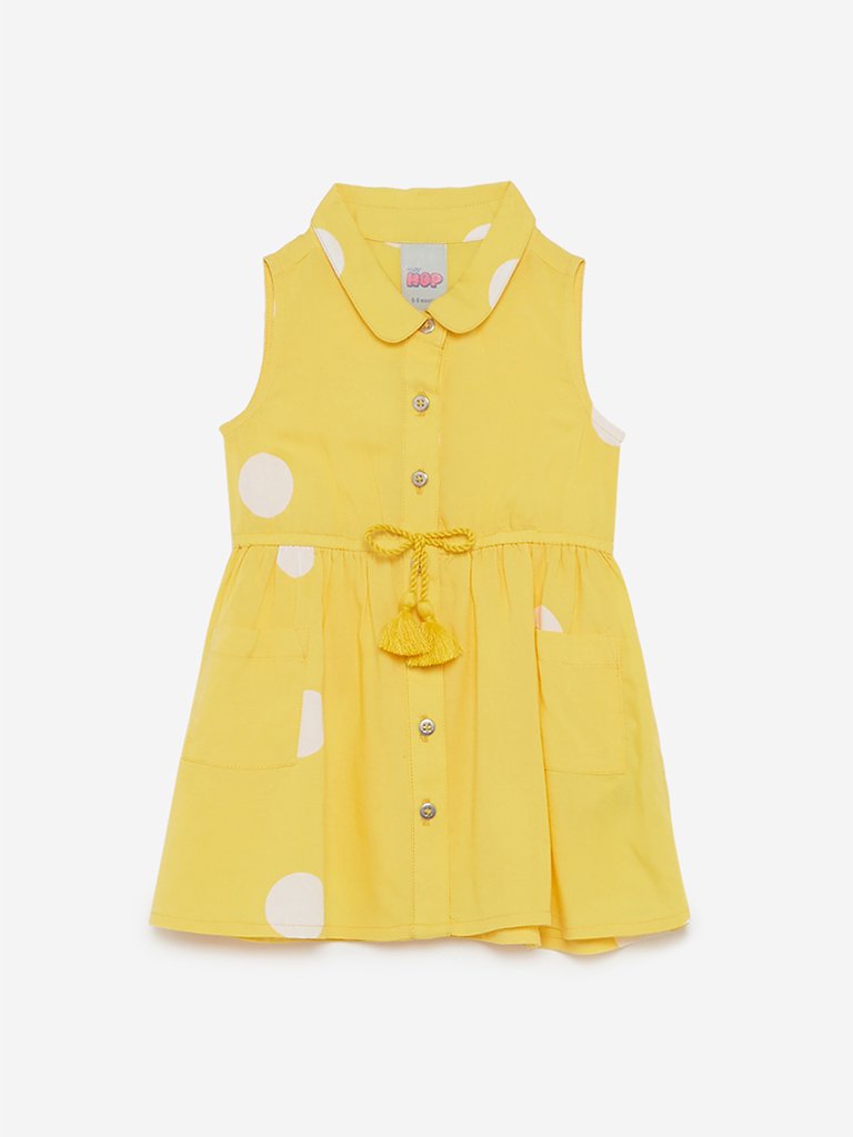 Baby HOP Yellow Polka Dot Anya Shirtdress