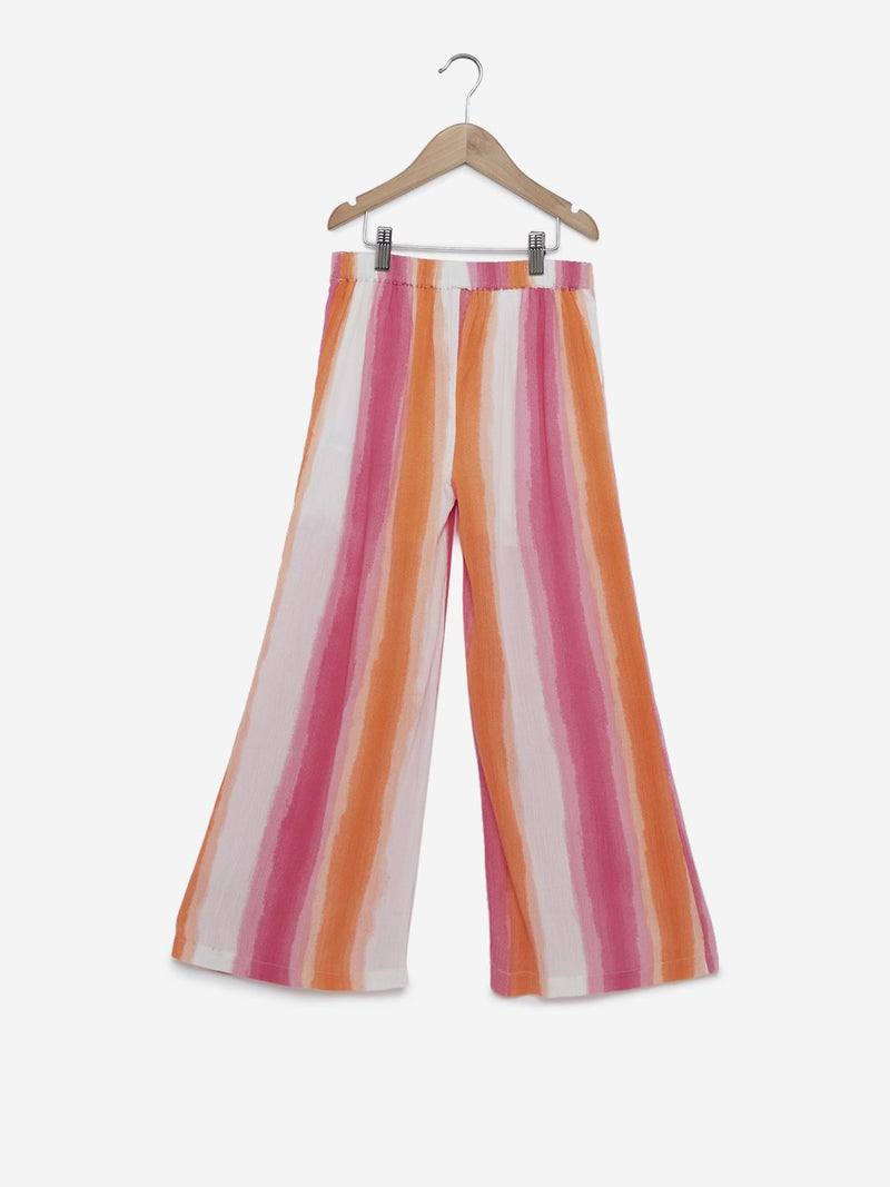 Y&F Kids Multicolour Striped Palazzos
