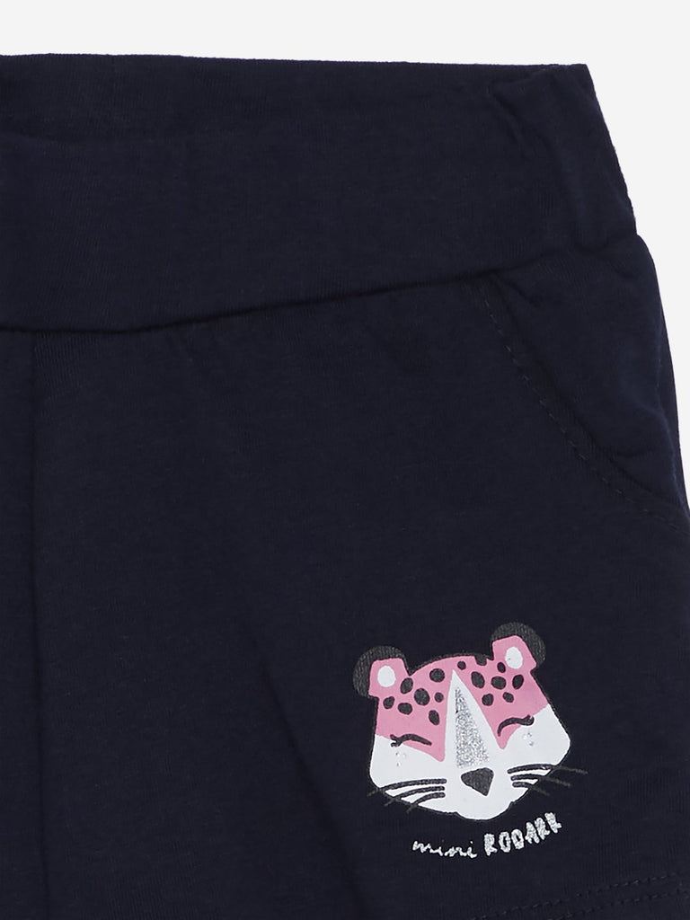 Baby HOP Pink Leopard Pattern Shorts Set Of Two