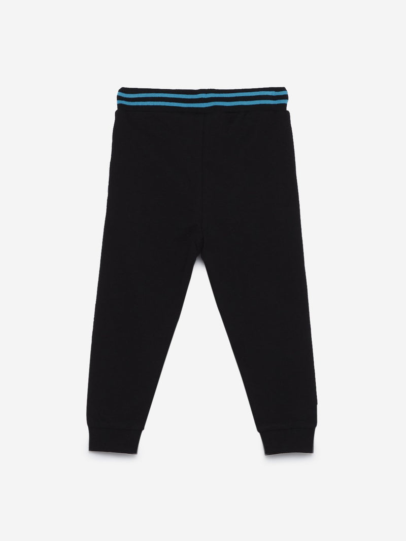 HOP Kids Black Text Design Joggers