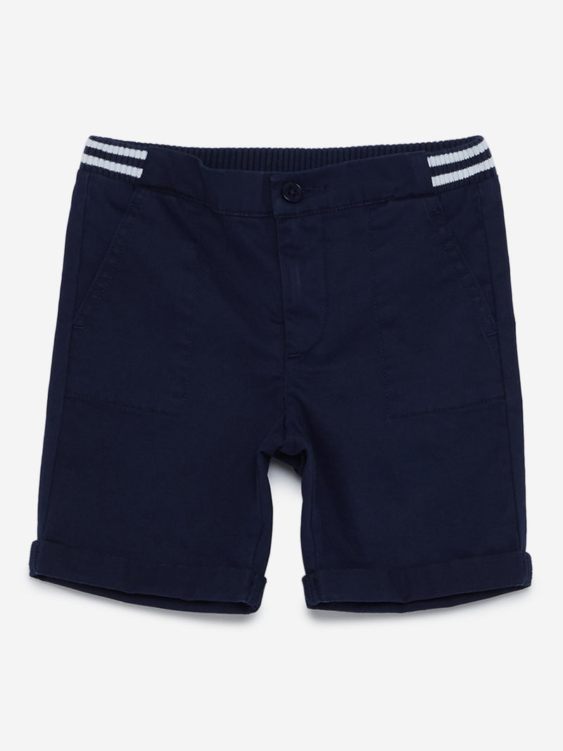 HOP Kids Indigo Striped Shorts