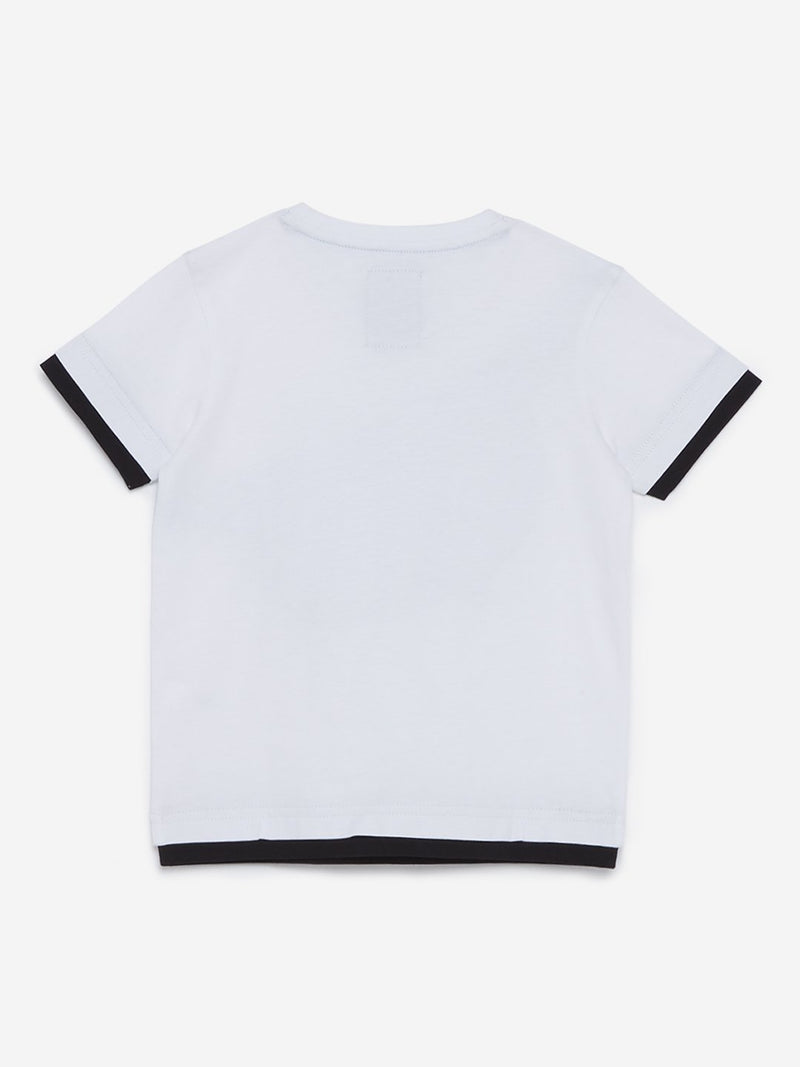 HOP Kids White Waist-Bag Pattern T-Shirt